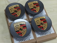 4 Genuine Wheel Centre Caps Porsche 911 Boxster Cayman