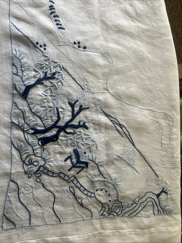 Vintage 1949 hand embroidered - hand,