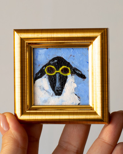 Tiny funny sheep glasses - funny,