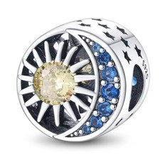 Sun & Moon Round Charm Bead