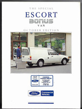 Ford Escort Bonus Van Mk4 Limited Edition 1989-1990 UK Market Brochure 1.3, 1.8D