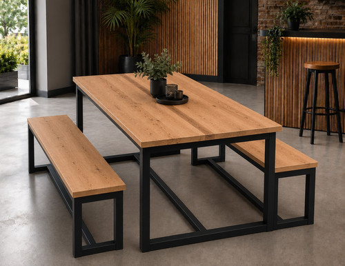 Bespoke solid oak dining table - bespoke,