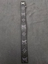 LV Slim Bracelet Grey and Black Monogram Pattern