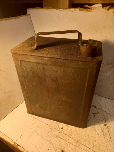 Vintage gallon fuel can with - fuel,