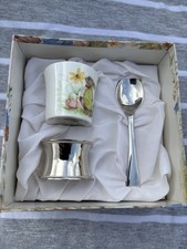 Vintage "Bobtails" China Egg Cup, Spoon and Napkin Ring