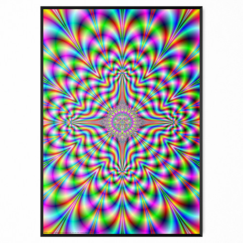 Trippy psychedelic poster wall - poster,