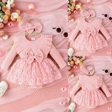 2PCS Newborn Baby Girls Ribbed