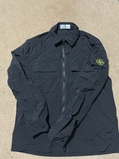 Black Stone Island Overshirt Jacket Size Large With Pockets
