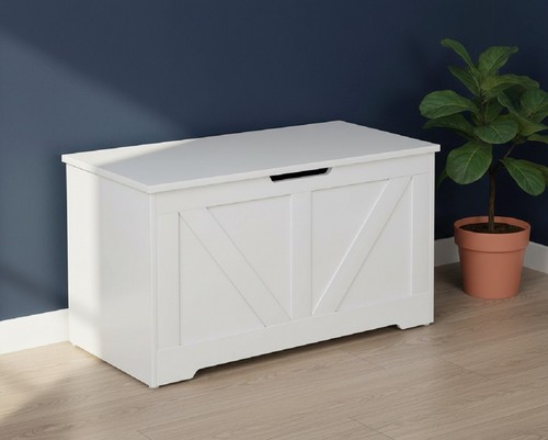 White storage chest hallway - white,