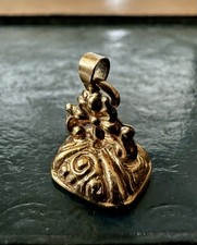 Antique-Style 9K Yellow Gold Carnelian Fob Pendant | 1978 B'ham Hallmark | 2g