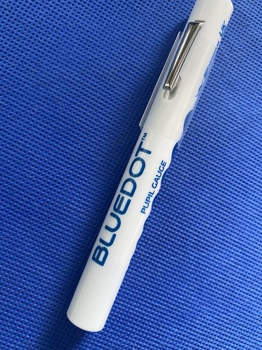 Blue dot led pupil - blue, pen