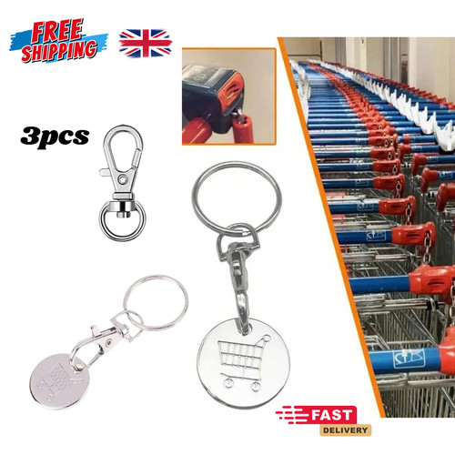 1pc 3pcs trolley coin - trolley, keyring