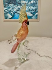 MURANO Glass Parrot Cockatoo
