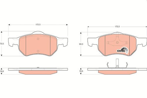 Gdb4128 trw brake - trw,