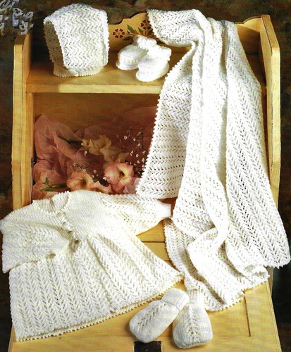 Baby knitting pattern matinee - pattern,
