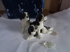 Border fine arts a4448 springer spaniel pups black and white