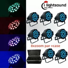 8pcs DJ PAR 64 18x18w LED Zoom