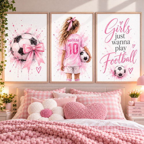 Personalised girls football - personalised,
