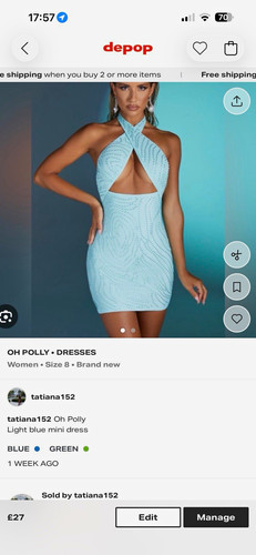 Polly light blue - blue, halter