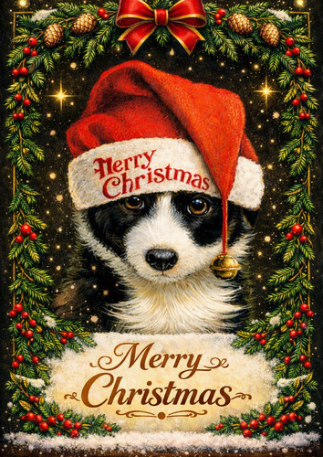Border collie pup wearing - border, a