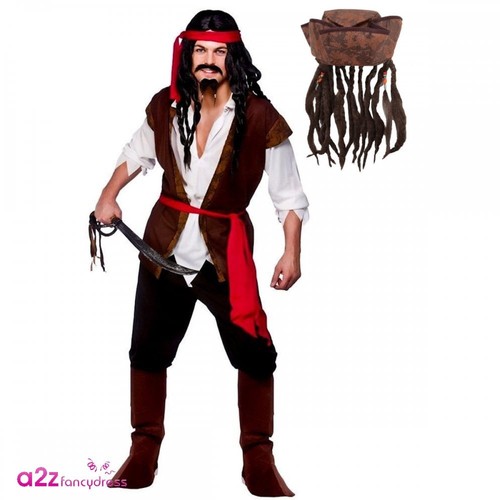Mens caribbean pirate costume - mens,