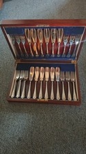 Box set silver plated fish - box,