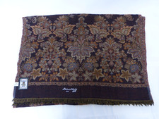 Kashmiri Shawl Pashmina 100% Pure New Wool Brown Floral Made In India (Bec)