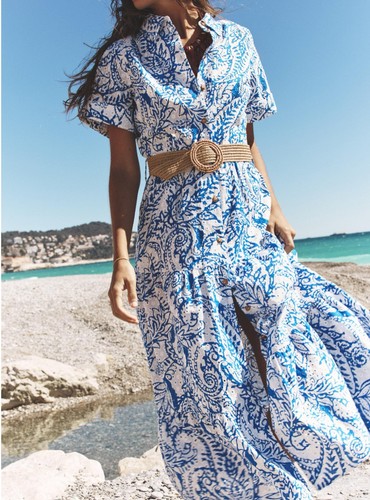 Zara belted embroidered - belted,