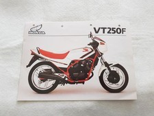 HONDA VT250F Motorcycle Sales Spec Leaflet FEB 1983