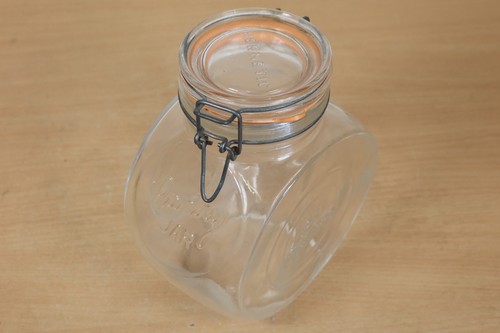 Vintage glass pantry jar - vintage,