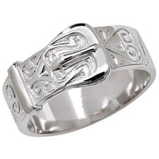 Sterling Silver Chunky Buckle Ring size O P Q R S T U V W X Y Z Z+1  Mens Ladies