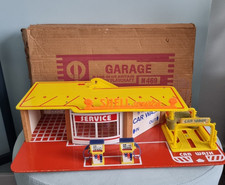 Vintage Mettoy Playcraft 1960s Wooden Toy Shell Service Garage No. 469 Rare