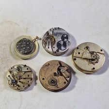 Five antique gents movements - antique,