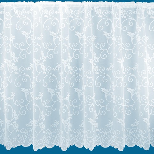 Fresh new white net curtains - net,