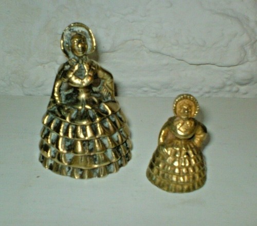 Old brass crinoline - brass, lady