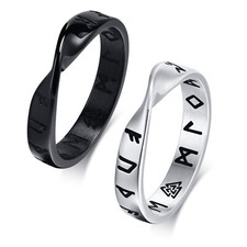 Nordic Viking Rune Mobius Ring