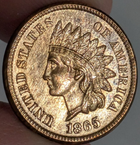 1865 indian head small cent - 1865,