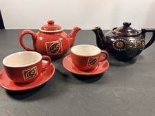 VTG Teapot Set 7 pieces-Red