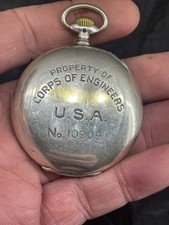 Vintage Rare IWC WW1 Corps Of Engineers Solid Silver Military Pocket Watch Case