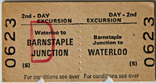 B.T.C. - Day Excursion. WATERLOO to BARNSTAPLE JUNCTION