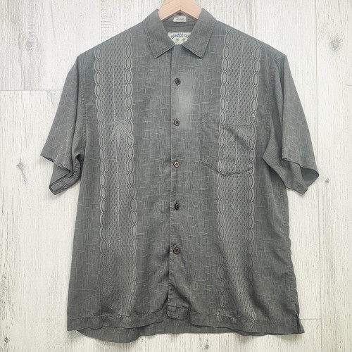 Bamboo cay silk shirt mens - cay, m