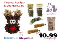 Rosewood Guinea Pig Rabbit Small Animal Reinderr Snuffle Mat Treats Bundle