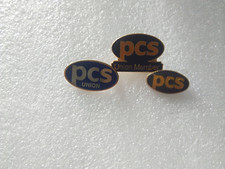 3 ALL DIFFERENT PUBLIC AND COMMERCIAL SERVICES TRADE UNION MEMBERS BADGES