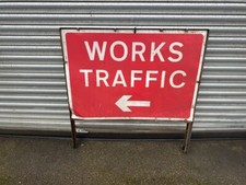 WORKS TRAFFIC Safety Site Road Sign metal