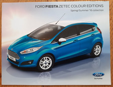 2016 FORD FIESTA ZETEC COLOUR EDITIONS car brochure from UK