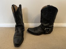 Sancho Western Men Boots Cowboy Style UK 11 EU 46 US 12 RARE Leather Shoes