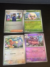 Pokémon TCG Prismatic Evolutions Pokeball Reverse Holo Card Bundle X4