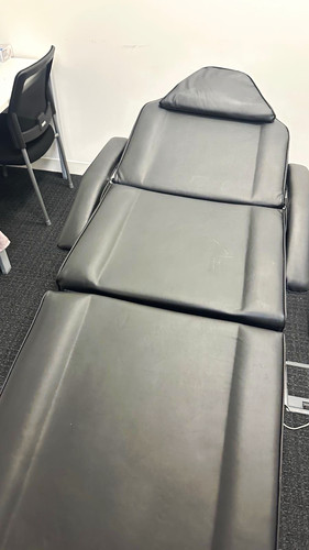 Black faux leather massage - faux,