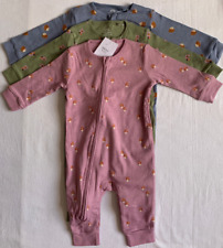 BNWT Baby Girls 3pk Purple Footless Sleepsuits 3-6 months NEXT