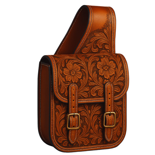 Horse saddle bag - bag, leather